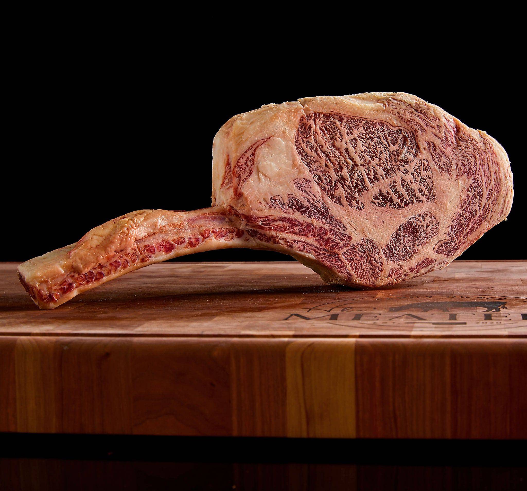 Grumpy Butcher Australian Wagyu Beef Monster Tomahawk Steak, 48-60 oz | Aged Pure-blood Wagyu, Professional Cut & Trim | Bone-In Tomahawk Steak