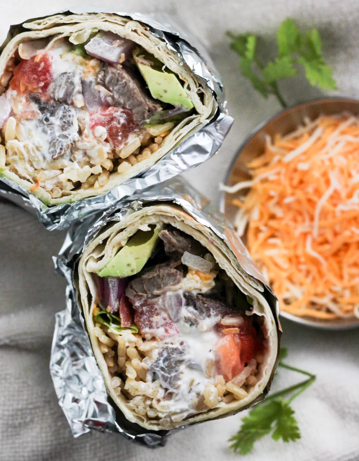 Wagyu Beef Burritos with Cilantro Lime Rice Recipe