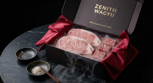Premium wagyu beef delivered in insulated packaging - AI generated