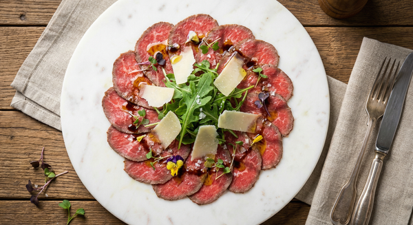 Wagyu Carpaccio Recipe - elegant raw beef appetizer - AI generated