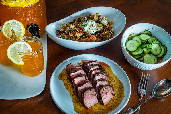 Pork Presa Steak Feast