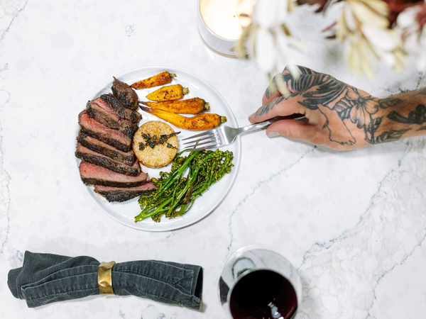 Australian Wagyu Sirloin Filet with Fondant Potatoes and Veggies
