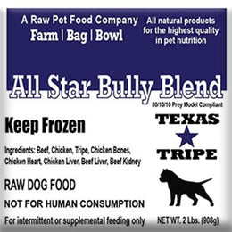 All Star Bully Blend | Texas Tripe Dog Food | 2lbs