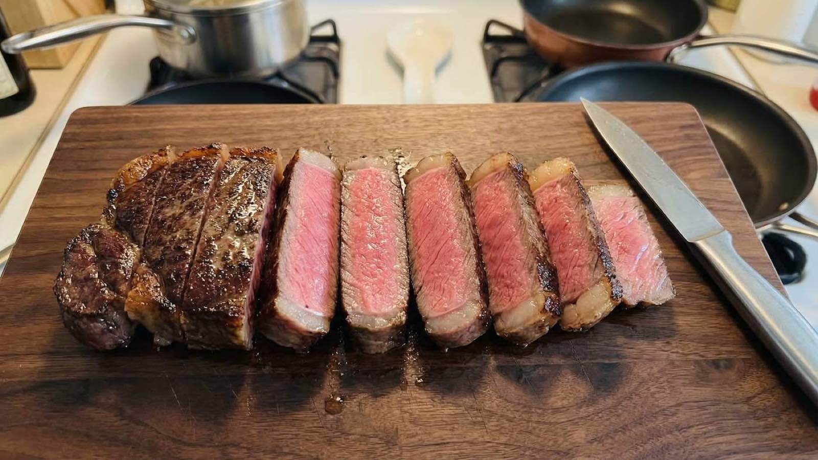 Cooked Japanese A5 Wagyu Miyazaki New York Strip - plate