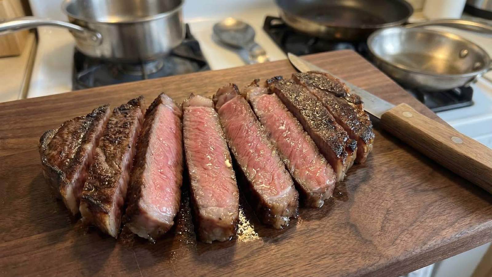 Cooked Japanese A5 Wagyu Rib Cap Steak - plate