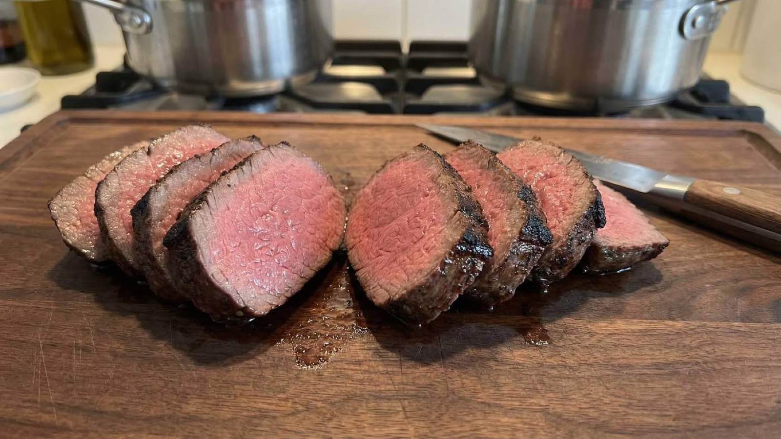 Cooked Australian Wagyu Filet Mignon - plate