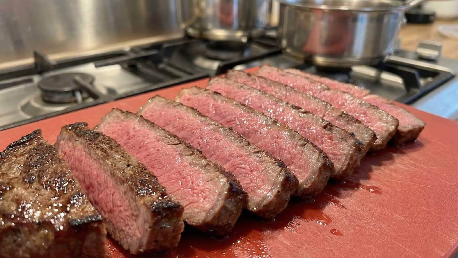 Cooked Australian Wagyu Flat Iron - crosssection