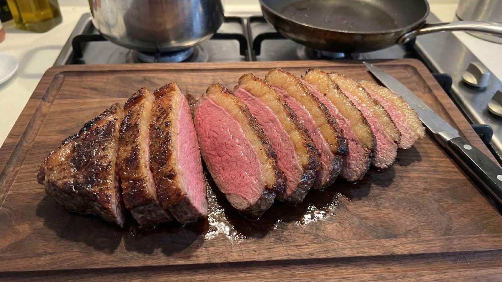 Cooked Australian Wagyu Picanha Slice - plate