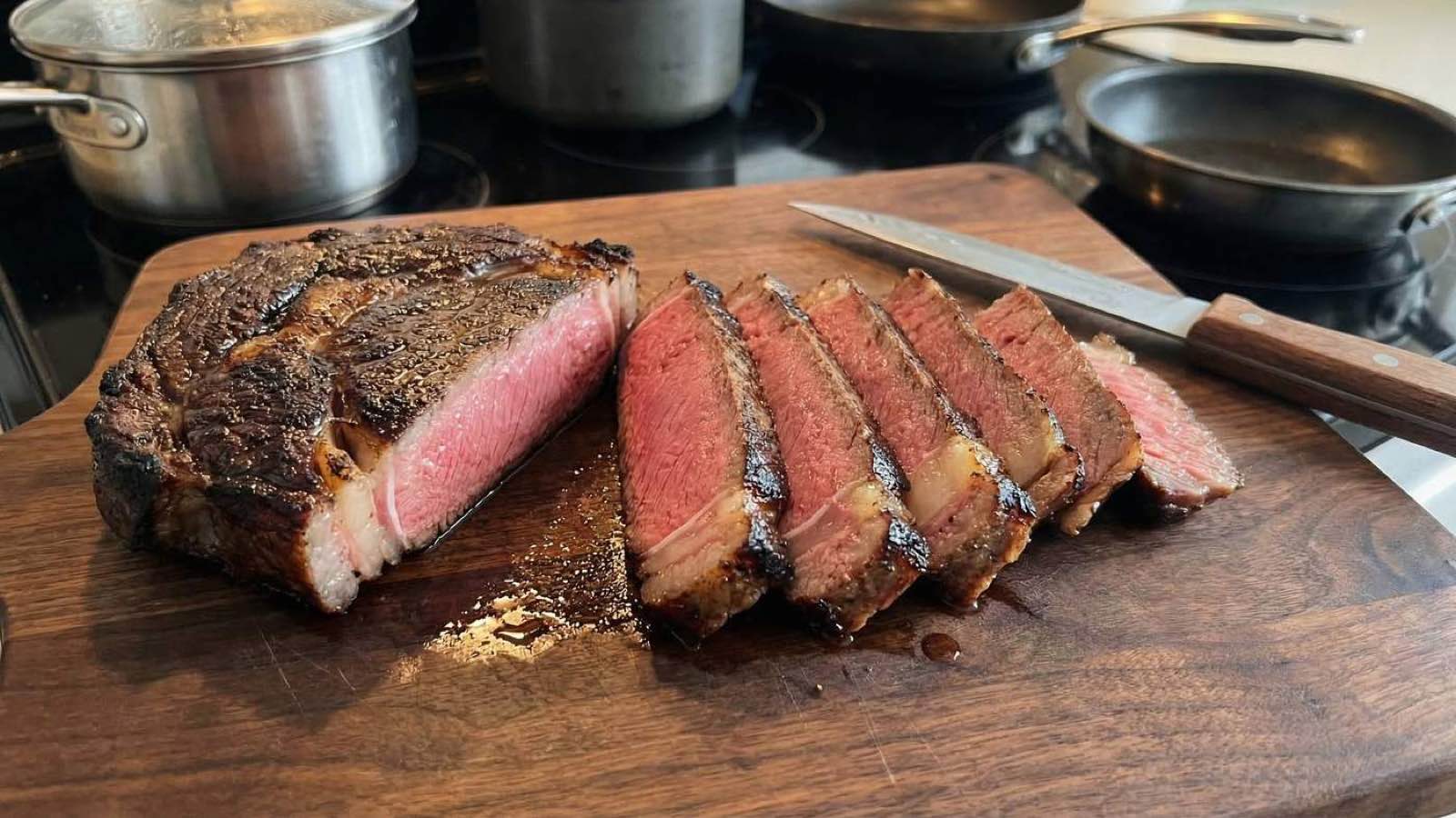 Cooked Australian Wagyu Ribeye - plate
