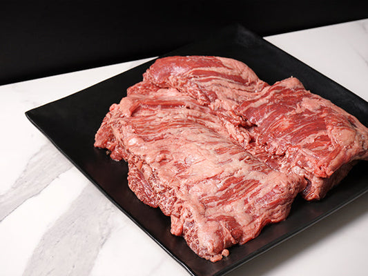 Australian Wagyu Skirt Steak angled view - Halal Wagyu Skirt Steak