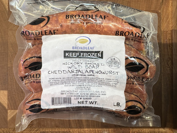 Hickory Smoked Cheddar Jalapenowurst | Wild Boar | 1LB - The Meatery