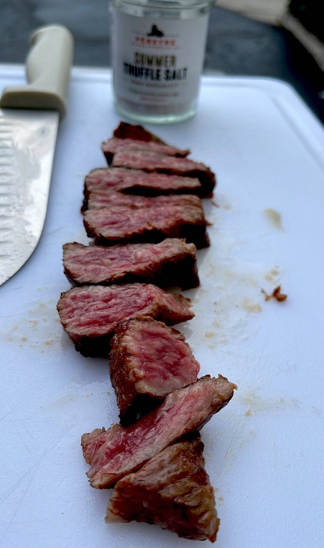 Japanese A5 Wagyu Rib Cap Steak - overhead