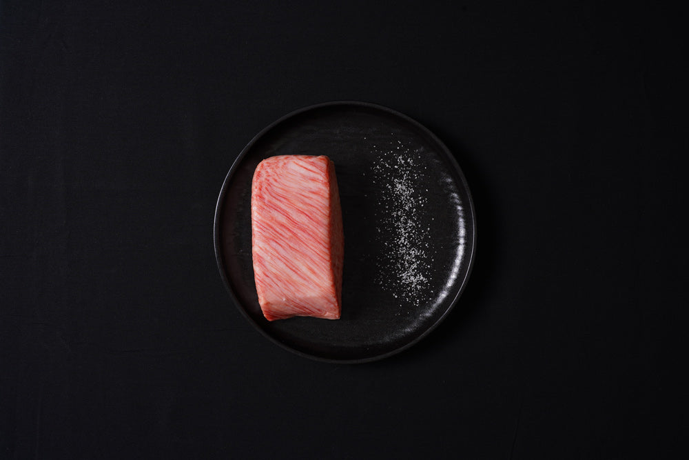 Japanese A5 Wagyu Rib Cap Steak - cut detail