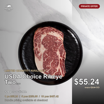 Private offer graphic sale-1 2026-05-27 - USDA Choice | Ribeye | Two 10 oz Cuts