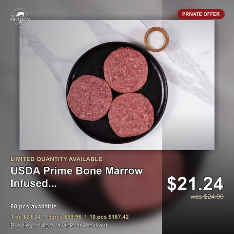 Private offer graphic sale-1 2026-05-27 - USDA Prime Bone Marrow Infused Hamburger Patties