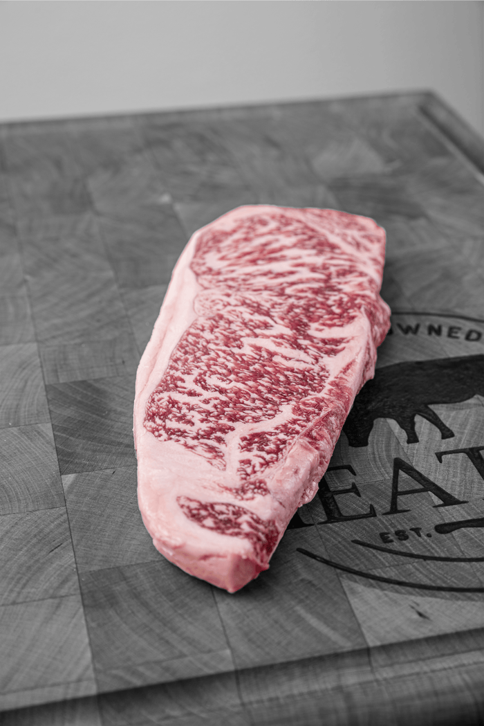 Japanese A5 Wagyu | F1 (Cross-Bred) | NY Strip I BMS 9 | 16oz - The Meatery