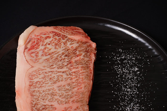 Japanese Beef Wagyu A5 Striploin Steak Portions 141.7 g (5 oz) 8 pack